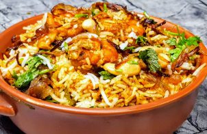 Chemmeen biriryani, prawns biriyani