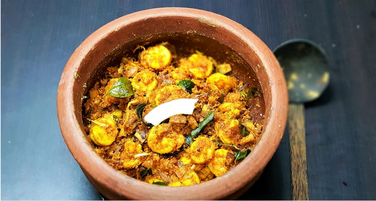 Nadan Chemmeen Thoran (Kerala Style Prawns Stir Fry)